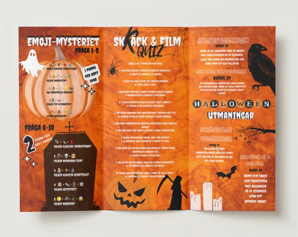 🎃 Halloween Quiz - För äldre