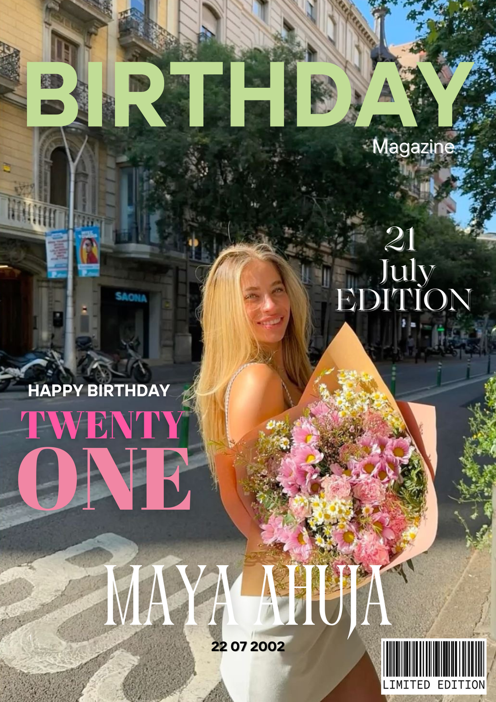 🎂 Birthday Template - Best friend (English)