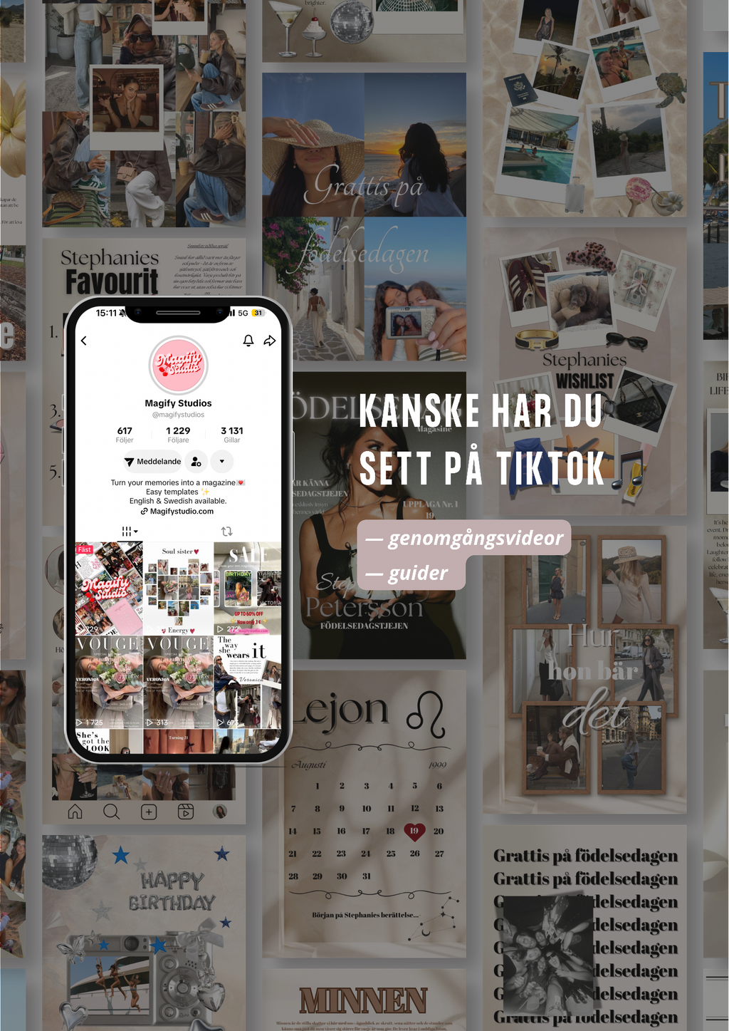 🎂 Födelsedagsmall - Bästa vän (Svenska)