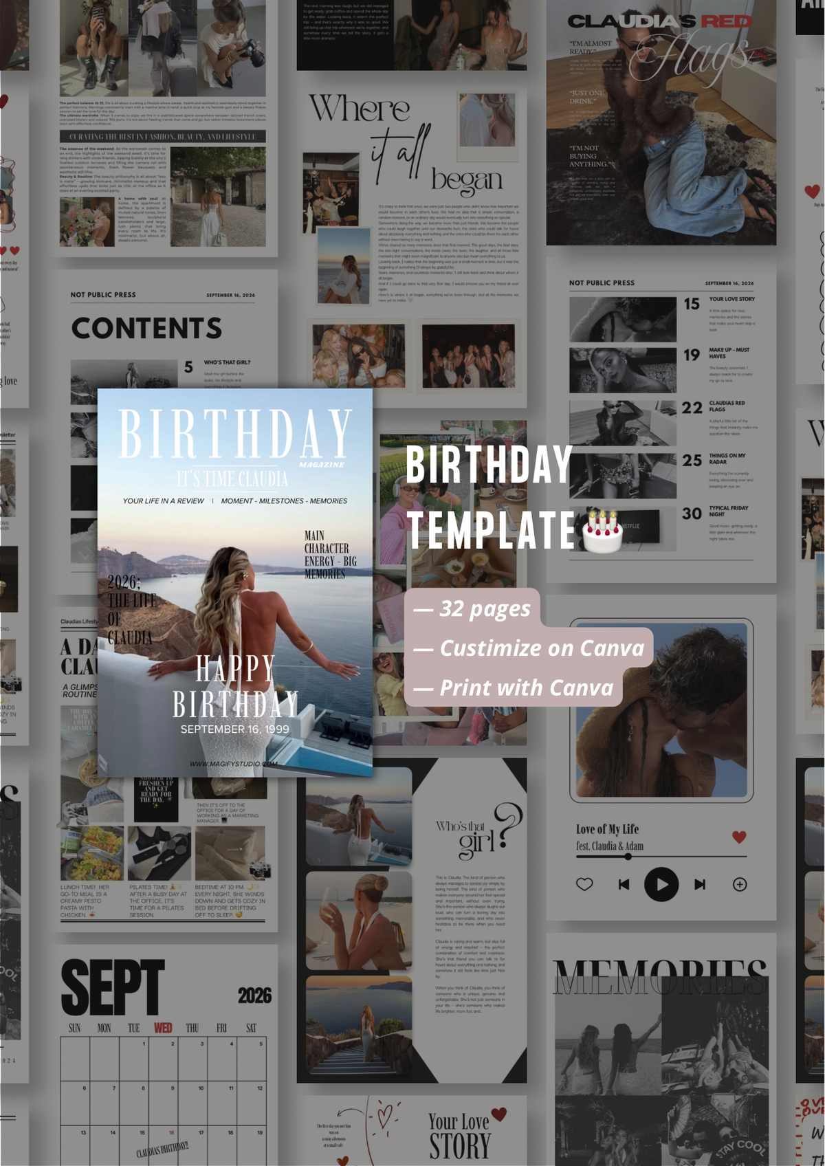 🎂 Birthday Magazine - Template