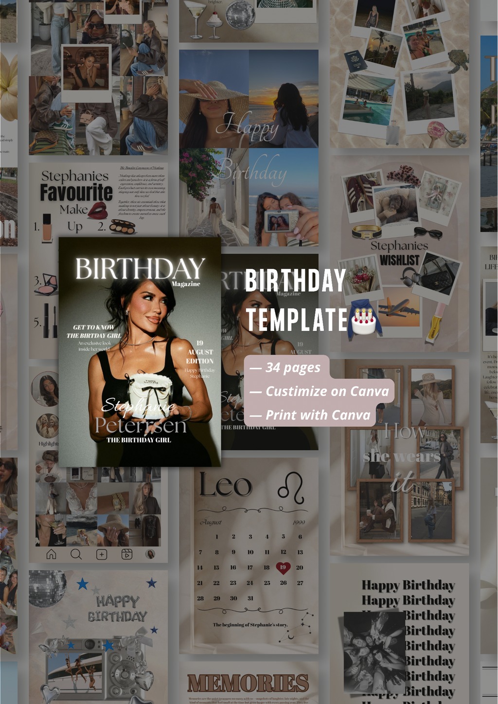 🎂 Birthday Template - Best friend (English)
