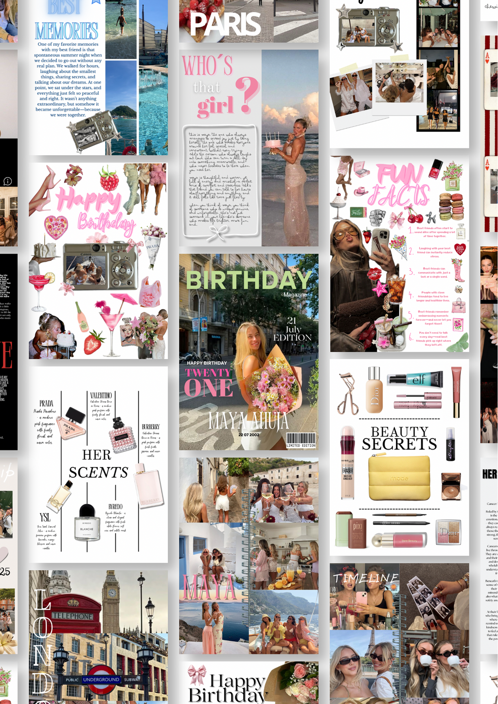 🎂 Birthday Template - Best friend (English)