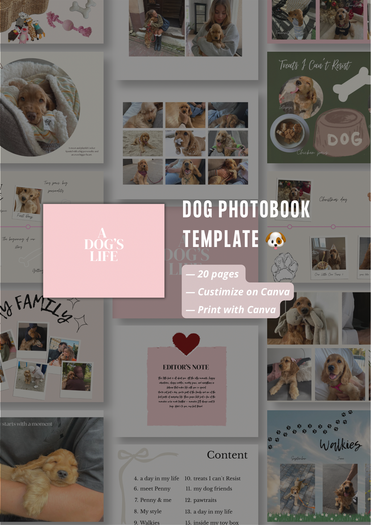 🐶 Dog Photo Book - Template